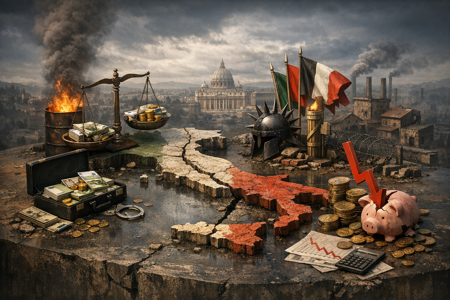 Examining Italy's Political and Economic Challenges: Corruption, Far-Right Politics, and Struggling Economy